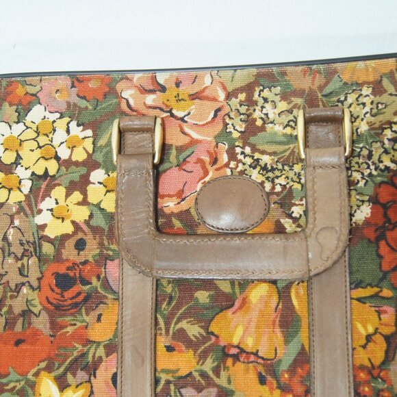 Vintage Ogilvy’s Montreal Floral Tapestry Laptop Bag / Briefcase – Made in U.K. - Picture 4 of 12
